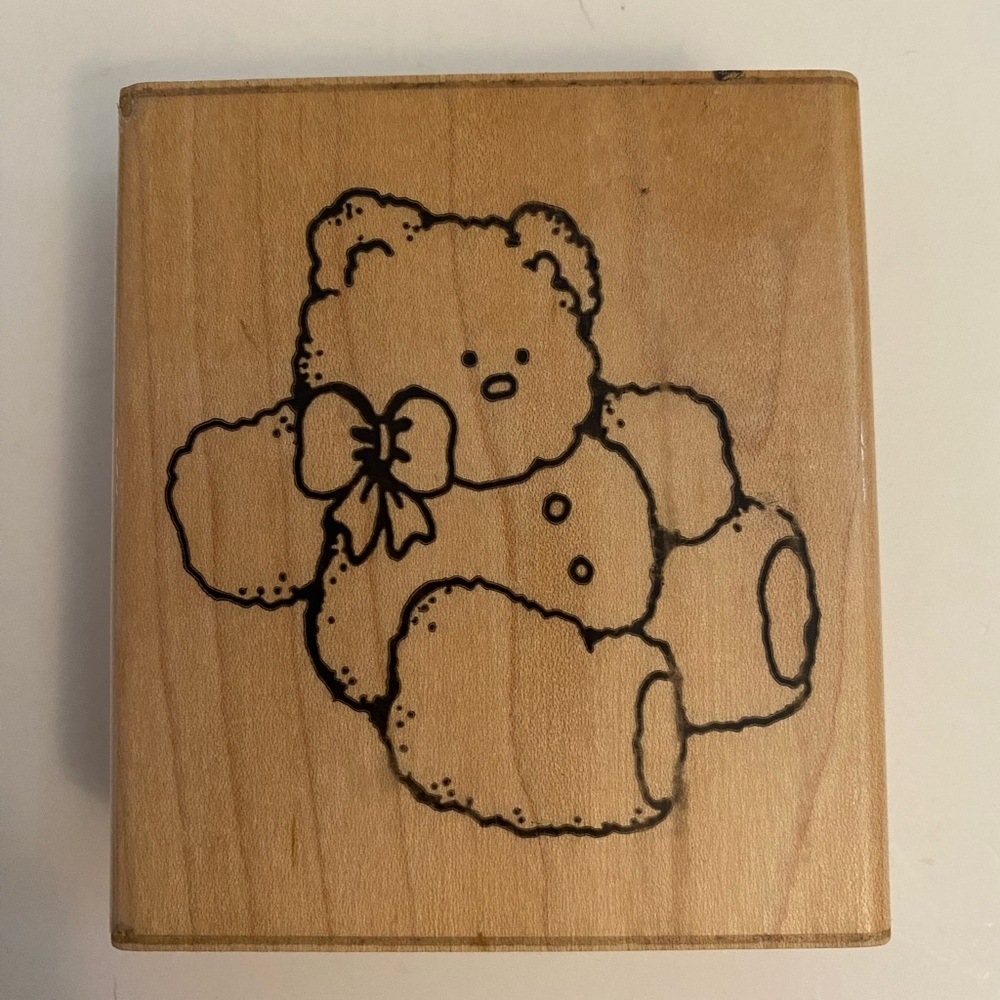 DOTS Q190 Cuddle Bear rubber stamp